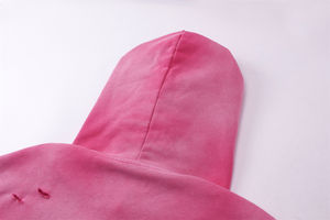 Sweat à capuche bouffant personnalisé en éponge française 100% coton imprimé délavé à l'acide coupe Boxy sweat à capuche court - Product Image 6