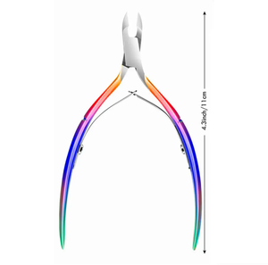 Coupe-cuticules en acier inoxydable multi-couleurs avec ouverture large et lames courbées de 4,4 pouces pour ongles épais - Product Image 1