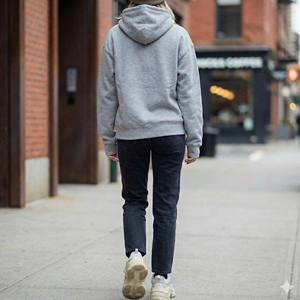 Sweat-shirt à capuche pour femme gris chiné, personnalisé, écologique, hiver, épais, 100% coton molletonné, uni, essentiel - Product Image 4