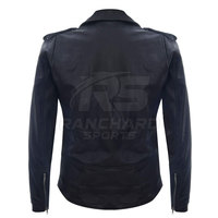 Blouson de moto en cuir imperméable, équipement de conduite durable, protections, blouson de moto en cuir classique