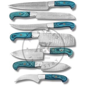 Ensemble de couteaux de chef ambidextres en acier Damas à 67 couches, fabriqués à la main, couteaux de cuisine professionnels, écologiques, fournisseur en gros OEM 7 - Product Image 3