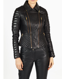 Chaquetas de cuero de talla grande con cuello levantado para mujer a precio mayorista 2025 nuevo estilo de invierno chaquetas de cuero con diseño de cremallera para mujer - Product Image 3