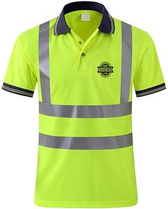 Polo à manches courtes bicolore avec rayures réfléchissantes, vêtement de travail de Construction - Product Image 4