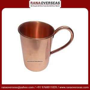 Tasse en cuivre artisanale pure au look luxueux et admirable avec koi au design uni avec poignée en cuivre de l'exportateur - Product Image 4