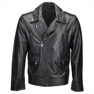 Ropa de moda de cuero para hombre, chaqueta de cuero para ciclistas, abrigo de bicicleta de Motor, chaqueta de motocicleta con cuello levantado para hombre, envío DDP - Product Image 4
