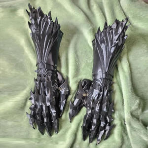 Paire de gants gantelet gothiques Meilleur cadeau d'Halloween pour costume fantaisie en métal fabriqué - Product Image 4