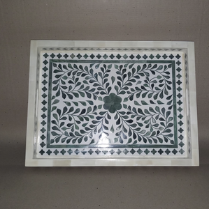 Nouvelle Arrivée Plateau de Service en Os Incrusté, Plateau en Os Incrusté d'Inde, Meilleure Couleur - Product Image 5