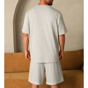 Solid Color Plain Windproof and Winter Two-Piece Style Men's Sportswear <b>Set</b> Breathable <b>Knitted</b> Plus Size Men Street <b>Sets</b> High - Product Image 2