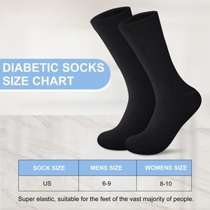 Calcetines deportivos para hombre, calcetines de algodón puro de talla grande, calcetines largos informales de Color sólido para oficina y negocios, calcetines suaves transpirables para hombre - Product Image 3