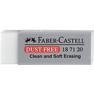 Borrador sin Polvo Faber-Castell para Lápices/Lápices de Colores, Plástico Blanco, 2.2 x 1.2 x 6.2 cm - Product Image 2