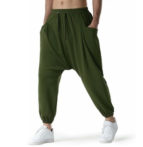Pantalons de survêtement unisexes sur mesure 2025, coupe régulière, entrejambe tombant, taille élastique unie, 100% polyester, respirant, doux et confortable - Product Image 2