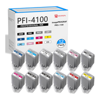 HESHUN PFI-4100 PFI 4100 PFI4100 cartouche d'encre Compatible couleur Premium pour imprimante à jet d'encre Canon Imageprograf PRO-1100