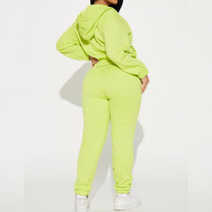 Conjunto Deportivo de Dos Piezas para Mujer, Totalmente Personalizado, Moderno, con Patrón Sólido, Algodón Orgánico, Logotipo Personalizado, Informal, Transpirable para Invierno - Product Image 5