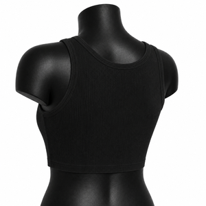 Top Corto Acanalado Personalizado para Mujer, Sin Mangas, para Gimnasio, Yoga, Fitness, Ropa Deportiva, OEM, Venta al Por Mayor, Alta Calidad - Product Image 5