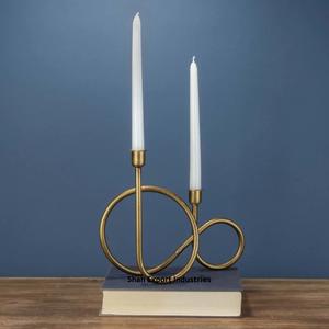 Newly Designed Gold Plated 5 Tapered Metal <b>Candle</b> Holder for Home and Wedding Decorative Tabletop <b>Candle</b> <b>Tapers</b> - Product Image 4