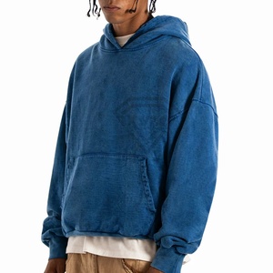 Sudadera con Capucha de Felpa de Algodón para Hombre, Sudadera con Capucha Lavada al Ácido, Sudadera Extra Grande Personalizada, Ropa Urbana Vintage, Sudaderas con Capucha de Felpa Francesa para Hombre - Product Image 4