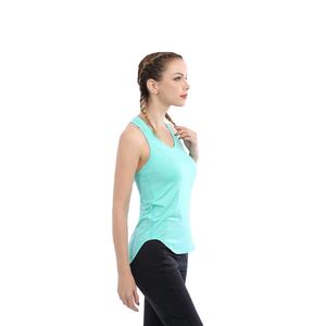 Camiseta sin mangas de entrenamiento de gimnasio con espalda cruzada de longitud completa ultradelgada con logotipo personalizado para mujer para punto informal de primavera y verano - Product Image 6