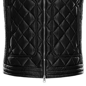 Chaleco de cuero genuino de la mejor calidad, cálido e impermeable para otoño invierno con diseño único sin mangas, Chaleco de cuero para hombre más demandado - Product Image 4