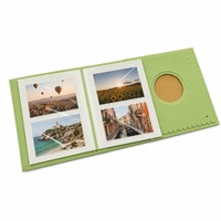 Album photo rond personnalisable, imperméable et durable - Cuir PU de qualité supérieure, PP auto-adhésif, scrapbooking DIY