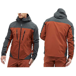 Chaqueta de invierno de lona impermeable para hombre, con cuello levantado y bolsillo frontal para actividades al aire libre, senderismo, ciclismo, cremallera bordada - Product Image 6
