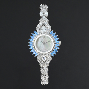 Reloj de Pulsera de Lujo para Mujer ZD0014 con Logotipo Personalizado, Reloj de Joyería con Diamantes de Circonio para Mujer - Product Image 1