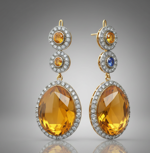 Pendientes de Plata de Ley 925 con Circonita Cúbica en Forma de Pera Amarilla, Chapados en Oro de 18K, Modernos y Elegantes, con Piedra Preciosa Amarilla Natural - Product Image 5