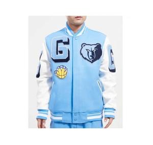 Offre Spéciale bleu clair laine broderie Patch hommes Baseball vestes broderie Letterman hommes université vestes vestes hiver - Product Image 1