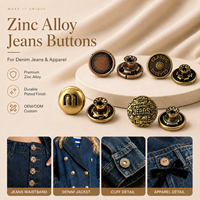 Bouton en alliage de zinc personnalisé Lianxu avec pierre de cristal en relief et diamant pour vêtements DIY