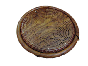 12-Inch Folding Collapsible Hanging Fruit Basket <b>Space</b>-Saving Wooden Swing Basket for Kitchen & Home Decor Handcrafted Foldable - Product Image 5