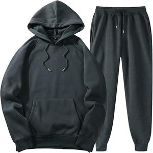 Ensemble de survêtements personnalisés en gros, 350 g/m², en coton vierge, coupe ajustée, sweat-shirt et pantalon de survêtement en molleton pour hommes, ensembles de survêtements - Product Image 1