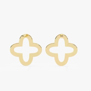 10K/14K/18K เครื่องประดับเพชรแบบกลมสำหรับผู้หญิงต่างหูแบบห่วงทำจากทองคำขาวที่ปลูกในห้องปฏิบัติการ - Product Image 3