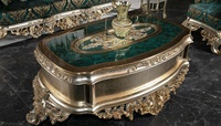 Ensemble de canapés en teck vert sculpté à la main, élégance intemporelle, moderne, haut de gamme, durable, pour salon, appartement, hôtel, villa