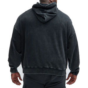 Nouveau look, design élégant, prix de gros, logo personnalisé, sweat-shirts basiques pour hommes en molleton 100% coton, surdimensionnés, épais, pour l'hiver - Product Image 2