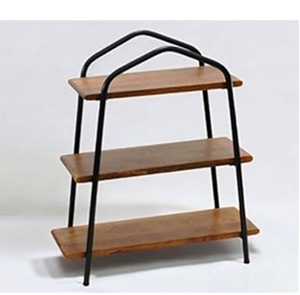 3-Tier Toolless Freestanding Rack Modern Metallic Wall Mount <b>Storage</b> Holders for Carved Wall Art Multipurpose Display for Spices - Product Image 4