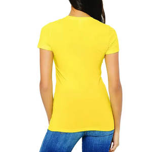 Nouveauté 2026 Nouveau design T-shirt femme personnalisé avec logo Vêtements femme grande taille T-shirts unis confortables avec logo personnalisé - Product Image 3