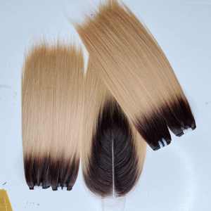 Extensiones mechones de cabello de rectos de hueso de precio al por mayor pueden blanquear hasta 613 de color de calidad superior 100% cabello humano listo para enviar - Product Image 1