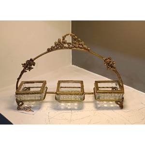 ชามแก้วตกแต่งแบบโบราณทำจากทองเหลืองสามารถปรับแต่งได้คุณภาพสูงขนาดเล็ก - Product Image 1