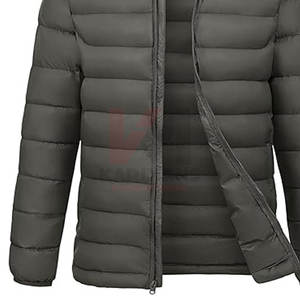 Veste à capuche détachable pour hommes en gros Manteau d'hiver léger résistant à l'eau isolé Logo Impression Patch Broderie - Product Image 2