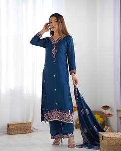 Nouveau vrai concepteur de modélisation Salwar Kameez Heavy Embroidery Work Party Wear Top-Bottom et Dupatta - Product Image 1