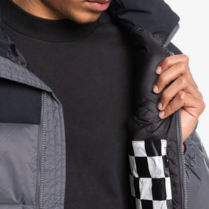 Chaqueta ligera y Lisa para hombre a la moda con logotipo personalizado, producto elegante, chaqueta acolchada de color gris y negro para hombre - Product Image 5