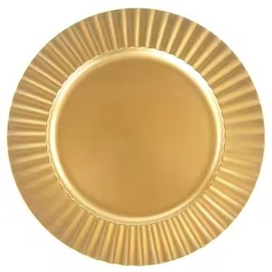 Assiette de service en cuivre et métal écologique pour les mariages et les événements Assiettes métalliques décoratives - Product Image 3