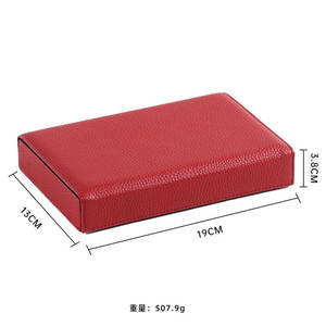 Boîte à cartes de poker en cuir véritable avec logo personnalisé, étui de haute qualité en cuir Crazy Horse pour jeu de cartes - Product Image 6