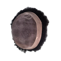 Perruque 100% cheveux humains indiens, style afro, toupet avec vague profonde lâche et vague naturelle, imperméable, Taz Hairb BD Mono Base