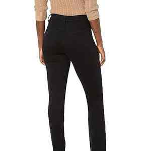 Pantalon en jean taille haute pour femmes, style décontracté noir personnalisé, streetwear, style poche, pantalon tendance pour femmes adultes - Product Image 5