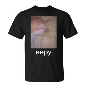 Eepy Cat <b>Meme</b> <b>T</b>-<b>Shirt</b> Black Unisex Adult Size - Product Image 2