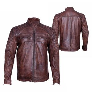 Dernier style, prix de gros, veste en cuir pour homme coupe-vent, veste d'hiver, vestes en cuir véritable pour homme, haute qualité, automne-hiver - Product Image 4