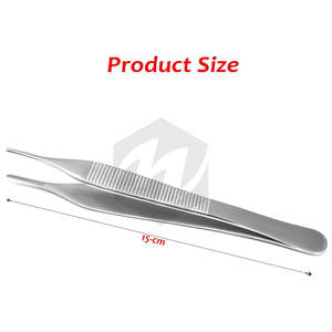 Pinzas Adson de acero inoxidable de alta calidad de 15cm, instrumentos médicos de ortodoncia Dental multiusos totalmente reutilizables funcionales - Product Image 6