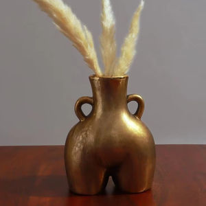 Vase à fleurs en métal fait main Design unique pour ferme moderne Rustique Contemporain Home Office Event Décoration Aluminium Laiton - Product Image 1