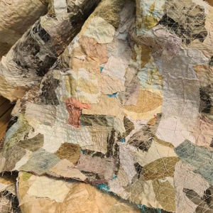 Material de costura ECOPRINT impreso de estilo liso de hilo peinado para ropa Pathwork - Product Image 1