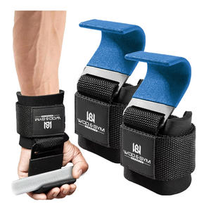 Crochets de musculation robustes pour la salle de sport, unisexe, avec sangles de soutien pour les poignets, poignée pour la musculation, crochets unisexes - Product Image 4